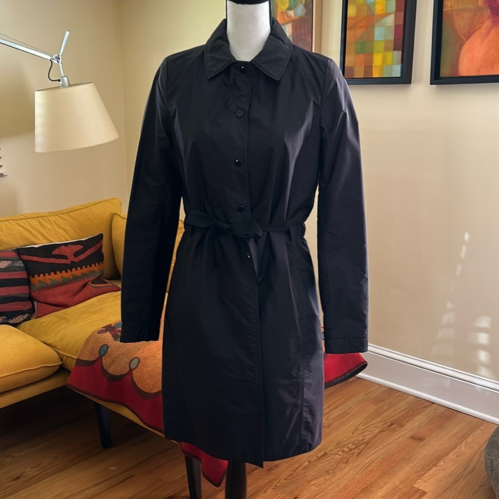 Jil Sander Black Waterproof Slim Coat